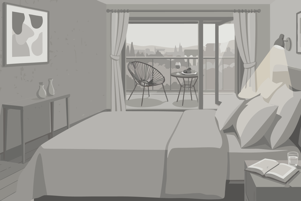 Chambre Simple Deluxe avec Balcon